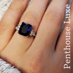 REAL Blue Sapphire 925 Sterling Silver Ring